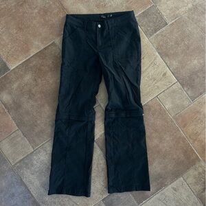 Prana Halle zip-off convertible Hiking Pants Black, Size 8T (hemmed, see notes)